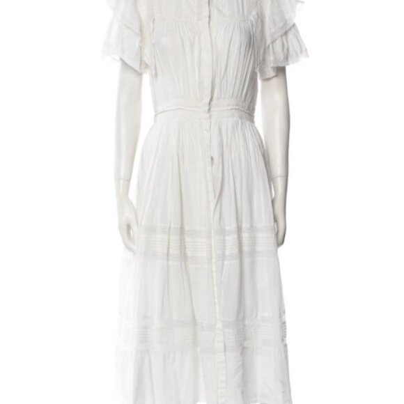 LoveShackFancy Square Neckline Midi Length Dress Size: S - Picture 1 of 4